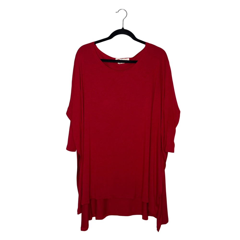 Free People FP Beach Tunic Women‎ XS/S Red Excellent Oversized Dolman High Low
